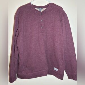 Eddie Bauer Men's TXL Sherpa Lined Snap Button Pullover Red Long Sleeve Sweater